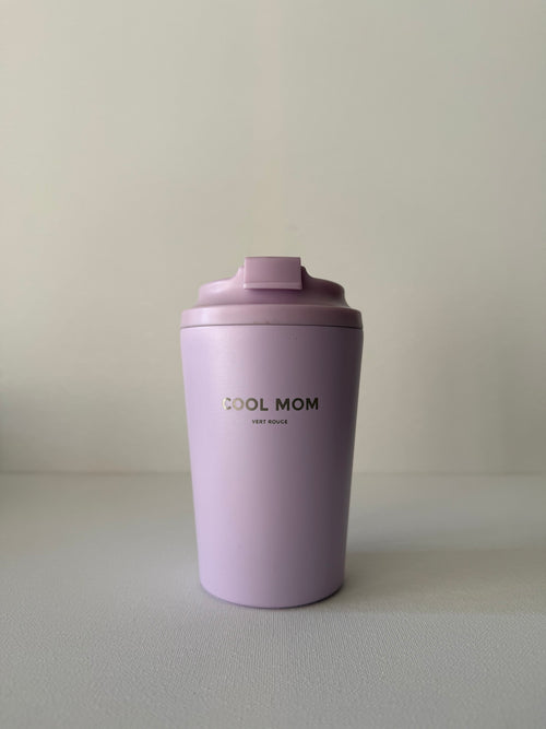 Black COOL MOM travel mug